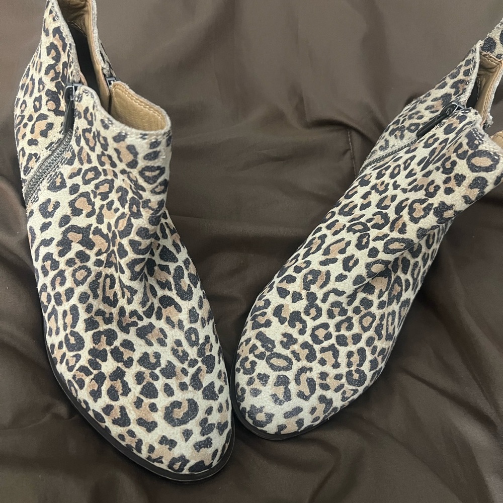 Leopard Print Ankle Boots